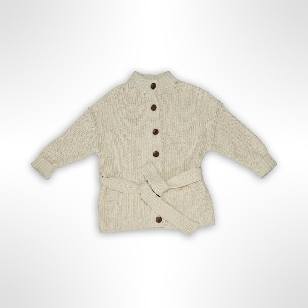Free People Belted Mock Neck Cardigan - Size XS